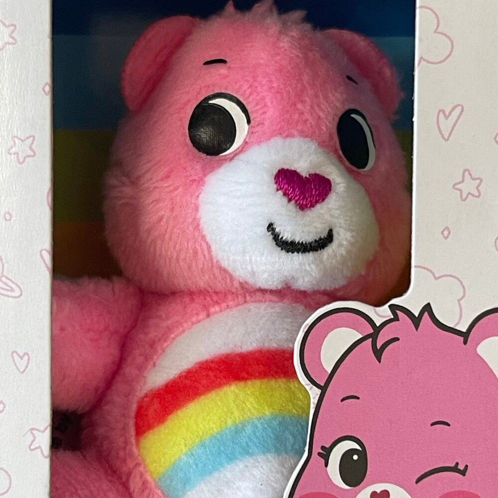Care Bears Micro Cheer Bear Mini 3” Pink Bear Plush NEW for 2023 ~ NIB